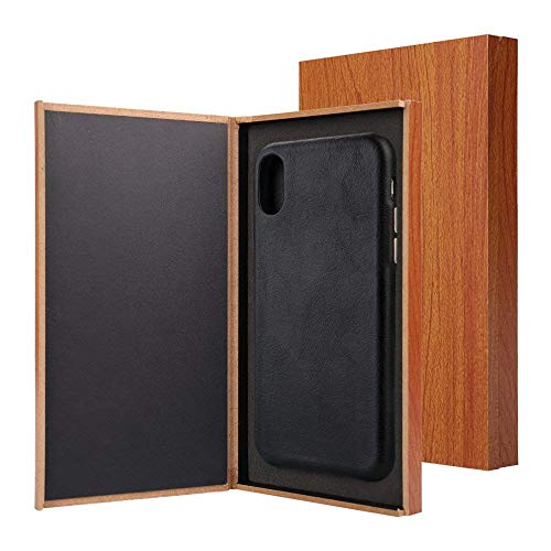 Toovren Iphone X Case, Iphone Xs/10 Case Genuine Leather Cover Protective Ultra Thin Anti-Slip Vintage Shell Hard Back Cover For Apple Iphone X/Xs 5.8'' (2018) Black #TOP6
