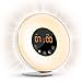 Sunrise Alarm Clock Wake Up Light FM Radio Clock Night Light for Heavy Sleepers & Kids - 7 Adjustable Colors - Sunrise and Sunset Simulation with Touch Control