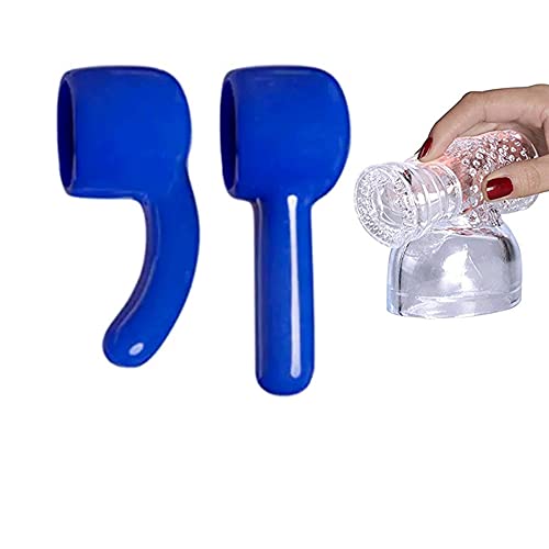 3 Pack Massager Attachment Accessories Massage Accessory Attachments Silicone (Blue+Clear) 