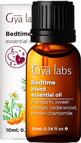 Gya Labs Mélange d'huiles essentielles au coucher pour le sommeil (10 ml)- Mélange d'huiles essentielles pures-Pour l'aromathérapie et le sommeil profond- Utilisation dans le diffuseur ou sur la peau Cover
