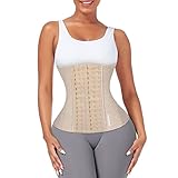 FeelinGirl Women's Waist Trainer Steel Boned Latex Waist Trainer Cincher Shaper for Women Sport...