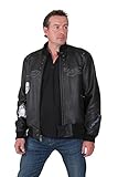 Ed Hardy EHMCM4-CSLZ Hardy Live Lederjacke, Größe : L, Schwarz, Anzahl 1