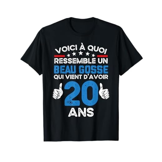 T-shirt "Voici à quoi ressemble un beau gosse anniv 20 ans"