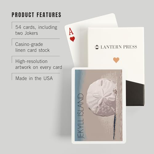 52 cartas para póker Lantern Press Jekyll Island miniatura 3
