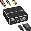 HDMI ARC/eARC Audio Extractor,192KHz HDMI eARC/ARC Audio Adapter Converter Splitter to Optical TOSLINK SPDIF + Coaxial and Analog 3.5mm Stereo for Soundbar HDTV Speaker Amplifier Headphones