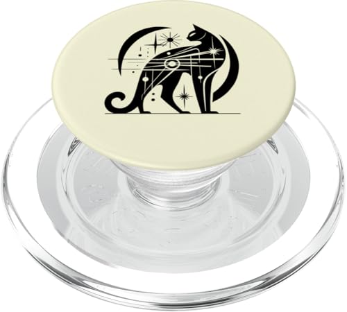 Cat Midcentury Mid Century Retro Atomic Age Space Modern PopSockets PopGrip para MagSafe