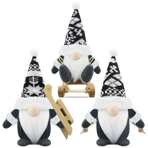 Moderne Weihnachtsdeko Schwarz 20 Gehydy Weihnachtswichtel Figuren 3er Set Weihnachtsdeko Wichtel...