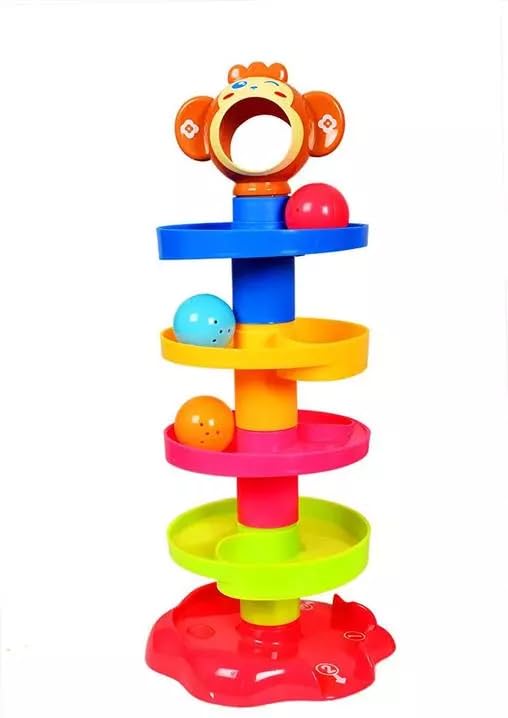 KAIRA TOY First Class Toys Animal Roll Ball Toy for Kids Above 1 Year. Fun Roll Ball Monkey Toy Drop Game. 5 Layered Stack Educational Toys for The Ball Drop and roll, spiralling Down. (B0CF625RZB) Amazon Price History, Amazon Price Tracker