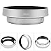 Lens Hood, Portable Universal Aluminium Alloy Hollow Camera Bevel Lens Hood Shade Replacement, Silver (52MM)