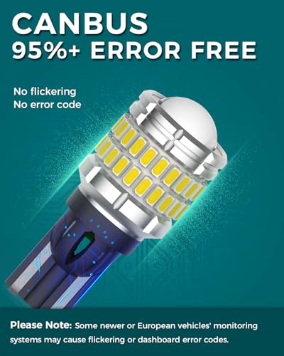 AURORIONCG 2 Stück 921 Glühbirnen 12V Weiß Rückfahrscheinwerfer Glühbirne 1200LM 6500K