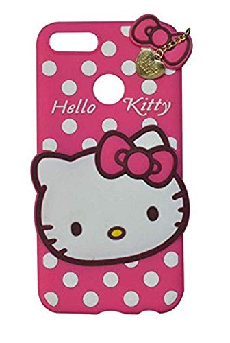 Aarnik Soft Kitty Soft Kitty Cartoon Character Soft Rubber Silicon Back Cover Case for Oppo F5 - Pink