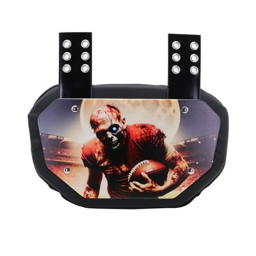 Football Back Plate Lower Backplate for Shoulder Pads Rear Lower Back Protector Hard Outer Shell & Contoured Foam for Youth