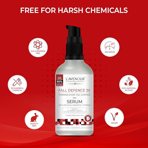 Image of L'avenour Thinning & Hairfall Control Serum for Soft, Smooth & Shiny Hair | Hair Serum For Women & Men - 50ml - Pack of 3