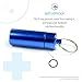 Deke Home - Waterproof Aluminum Pill Box Keychain (Pack of 2), Mini Travel Pill Holder Case, Portable Medicine & Vitamin Organizer, Food Grade, Airtight Dispenser, Pocket Container for Daily Use