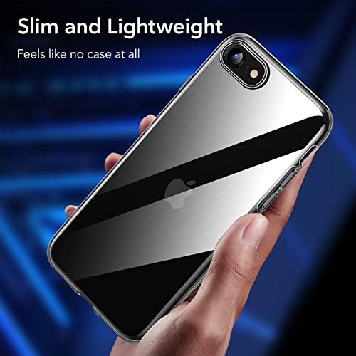 ESR Clear Silicone Case Compatible with iPhone SE 3 (2022) Case, iPhone SE 2 (2020) Case, and iPhone 8, Thin Soft TPU Transparent Protective Cover, Yellowing Resistant, Clear