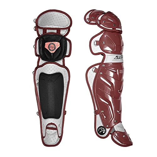 All-Star LG30SPROMA/G Adult System 7 Leg Guard, Grey Trimmed, Short 15.5" Length MA/G