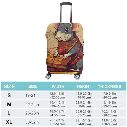Travel Luggage Cover Protectors Elastic Anti-scratch Suitcase Cover Washable Luggage Sleeve A Cute Mouse Suitcase Cover Protector Fit 18-32 Inch Suitcases Travel Accessories L2