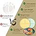 Divided Plates for Adults (8 Packs), Unbreakable Portion Control Plate Sectioned with Dividers, 9 Inch Plastic Food Separator Dinner Plates Lightweight Compartment BPA Free Reusable Microwave Safe