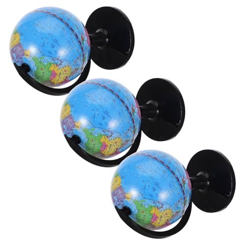 TOVINANNA 3 Piezas Globo Terráqueo Educativo 3d de Abs y Pvc con Base para Estudiantes, Herramienta Bilingüe Interactiva para Aula y Escritorio de Estudio