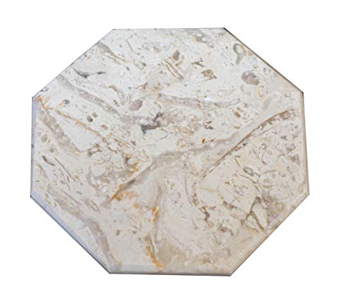 Set Of 6 - Beige Marble Stone Coasters Octagonal Polished Coasters – 3.5 Inches (9 Cm) In Diameter – Protection From Drink Rings -Craftsofegypt… #TOP2