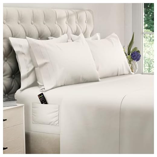 DREAMCARE King Size Sheets Set - 6 pcs Breathable Cooling Bed Sheets - up to 21" Extra Deep Pocket King Sheet Set with Side Pockets - Extra Soft 100% Brushed Hypoallergenic Hotel Luxury Bedding- Ivory