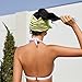 Womens Sun Visor Hat Wide Brim Summer Sun Hats UPF 50+ UV Protection Beach Hats Foldable Golf Visor for Women Neon Yellow