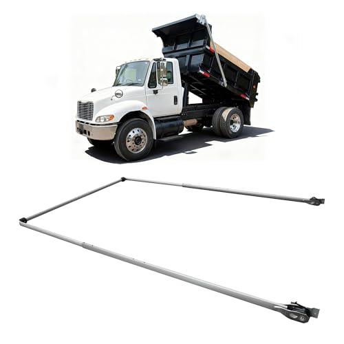 Reniecy Dump Truck Tarp Arm Kit Compatible with Truck/Trailer 4 Spring Aluminium Fit up to 24 Bed(ARMS ONLY)