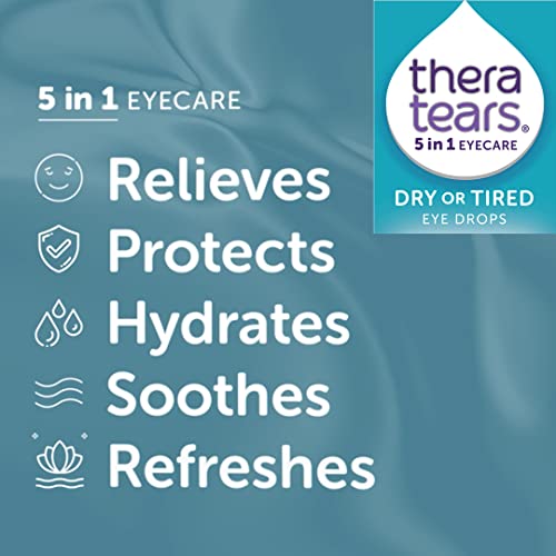 TheraTears Dry or Tired Eye Drops | Refreshes, Hydrates, Protects and Relieves Dry or Tired Eyes | Contact Lens Friendly | 5 in 1 Eye Care Drops | 10ml - Image 4