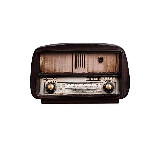 Tong Yue Retro - Radio nostálgica de resina para decoración de bares, cafeterías, decoración del hogar, accesorios hechos a mano