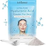 Hyaluronic Acid Serum, 100% Ultra-Pure Hyaluronic Acid Powder, High Molecular Weight, Deep Hydration and Moisture Support Hyaluronic Acid Supplements, Vegan, Water Soluble for All Skin Types 120g