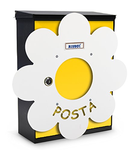 Preisvergleich Produktbild Alubox Gänseblümchen Postkasten Mia mit Tür, mehrfarbig