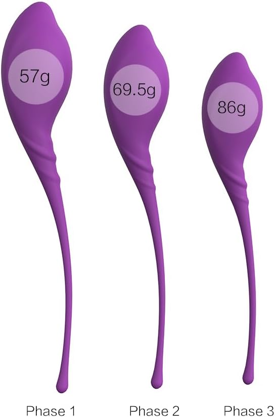 Kegel Exercise System Larger Size Lighter Weight Smaller Size Heavier Weight More Effective Pelvic Floor Muscle Training Cost-Effective Home Workout Set of 3 Balls