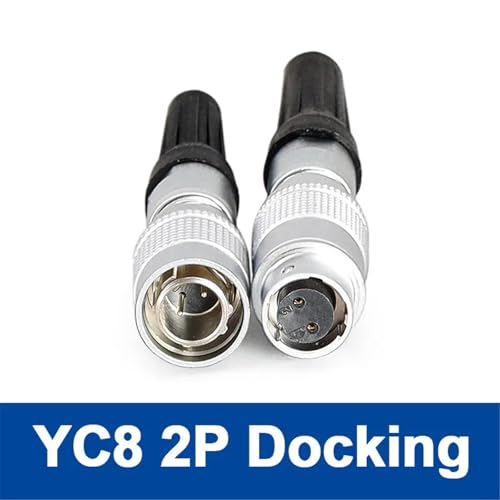 Conector push-pull YC8 de 8mm y 2 pines para sensor de acoplamiento circular 2