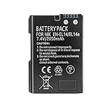 Camulti EN-EL14 Akku 7,4V 2050mAh für Nikon D3100 D3200 D3300 D3400 D5600 D5100 D5200 P7000 P7800 Kamera EN-EL14A EL14
