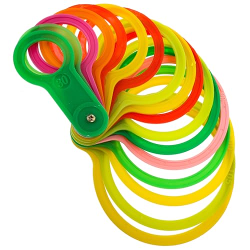 HOUDERCO プラスチック製果物直径測定リング 対応 フルーツ径計測ツール 果実類用耐久ゲージ りんご 桃 柑橘類向け