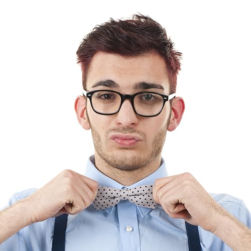 Kangaroo Black Fake Glasses - Classic Superhero Glasses Frames - Retro Clear Non-Prescription Nerd Costume Eyeglasses for Men & Women for Halloween Cosplay2