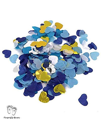 2 XL Baby Gender Reveal Balloons | 20 Team Boy or Girl Wristbands For Baby Shower Party Games | Pink and Blue Heart Confetti with Tassels | 26pcs Gender Reveal Party Supplies Kit |