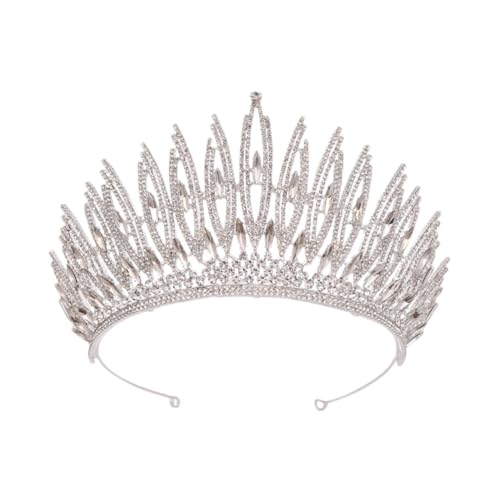 Tiare de mariage baroque argentée accessoire coiffure mariée