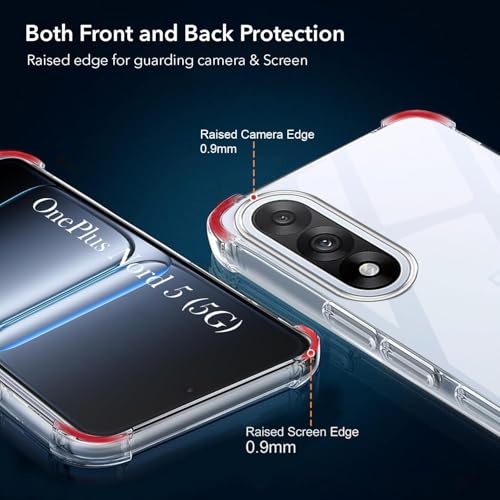 Image of Jkobi Shockproof Crystal-Clear Back Cover for Oneplus Nord 5 (Anti Yellow Case | Drop & Camera Protection | Hard Polycarbonate)