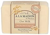 A La Maison Solid Bar Soap, Oat Milk, 8.8 Ounce