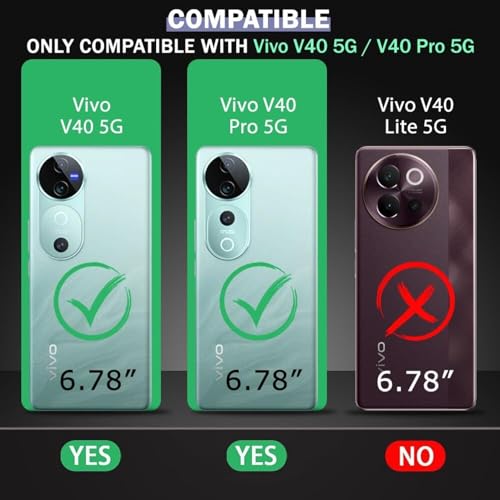 Image of Excelsior Flip Cover for Vivo V40, V40 Pro | Premium PU Leather | 360 Degree Protection (Coffee)