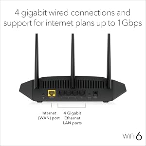 NETGEAR Nighthawk WiFi 6 Router (RAX36) – Router Only, AX3000 3 Gbps Wireless Speed – Dual-Band Gigabit Internet – Covers 2,000 sq. ft., 25 Devices – Built-in VPN, USB 3.0, Gaming — photo 4 of 6