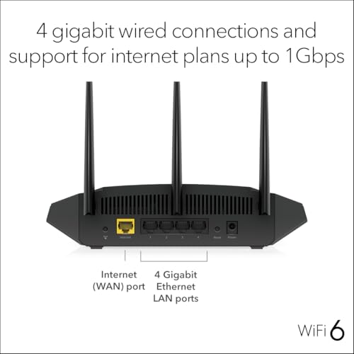 NETGEAR Nighthawk WiFi 6 Router (RAX36) – Security Features, AX3000 3 Gbps Wireless Speed – Dual-Band Gigabit Internet Router – Covers 2,000 sq. ft., 25 Devices – Built-in VPN, USB 3.0, Gaming by NETGEAR - Image 4