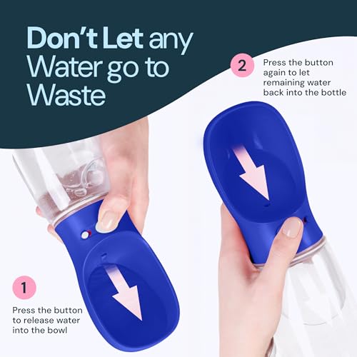 image for MalsiPree Dog Water Bottle Portable - Lightweight Water Bottle for Dog