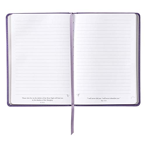 Christian Art Gifts Purple Faux Leather Journal | I Know The Plans Jeremiah 29:11 Bible Verse | Flexcover Inspirational Notebook W/Ribbon Marker And Lined Pages, 6 X 8.5 Inches #TOP4