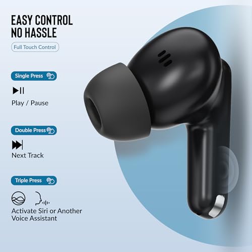 Image of AROMA TWS6 Sync V5.4 Upto 55Hr Playtime*, ENC, Dual Paring, Fast Charging, Heavy Bass Bluetooth