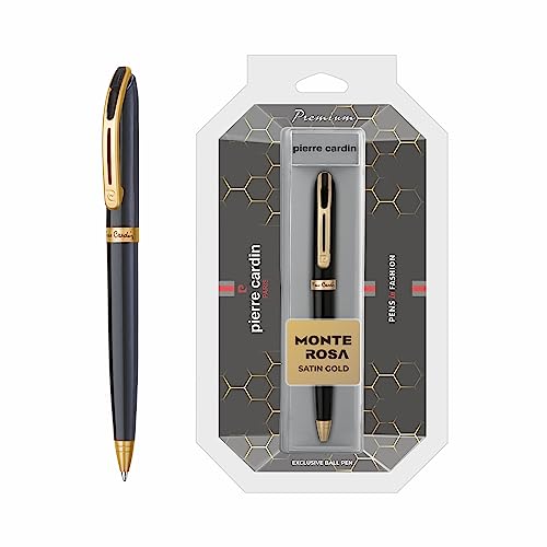 Image of Pierre Cardin Premium Monte Rosa Satin Gold Finish Ball Pen With Twist Mechanism | Ideal For Rakhi & Festive Gifting | Blue Ink