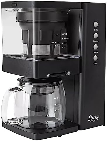 Shine Rapid Cold Brew Coffee & Tea Machine with Vacuum Extraction Technology Black