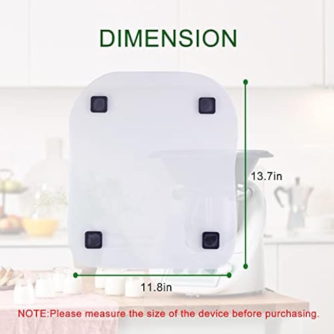 Diteje 2 Pack Kitchen Appliance Sliding Tray,Appliances Slider Transparent Moving Under Cabinet Countertop Compatible with Ninja Grill,KitchenAid Stand Mixer,TM5/TM6,Keurig Coffee Maker,Instant Pot
