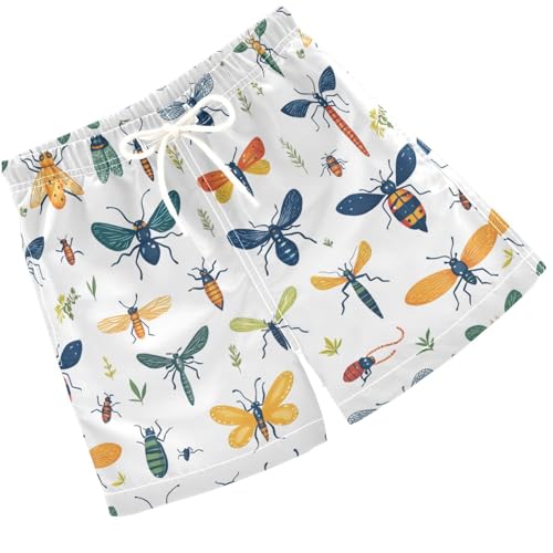 Pigsaly Boys Swim Trunks Beetle Butterfly Herb Boys Board Shorts Swimsuit Swimwear Summer Bathing Suit 3T